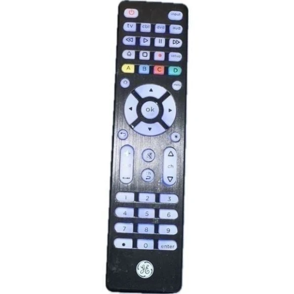 Blue Backlit Buttons Universal Remote Control, GE