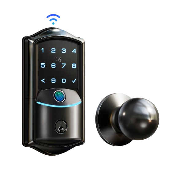 Built-in WiFi Smart Lock with Fingerprint Keypad Deadbolt — Smart Lock, Veise