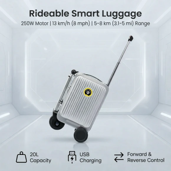 Electric Rideable Suitcase — Smart Luggage, Generic
