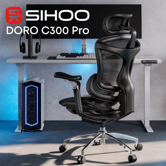 Ergonomic Office Chair with Ultra-Soft 6D Armrests and Dynamic Lumbar Support — Smart Chairs, SIHOO