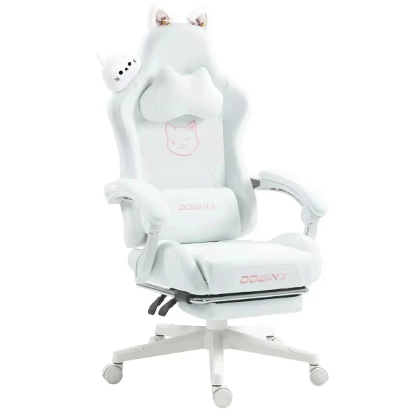 Gaming Chair with Cat Ears and Massage Lumbar Support — Smart Chairs, Dowinx