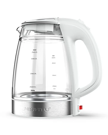 Glass & Stainless Steel Cordless Electric Kettle — Electric Kettle, NISVITU