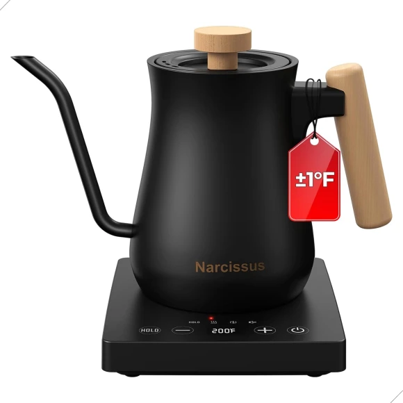 Gooseneck Electric Kettle with Temperature Control — Electric Kettle, Narcissus