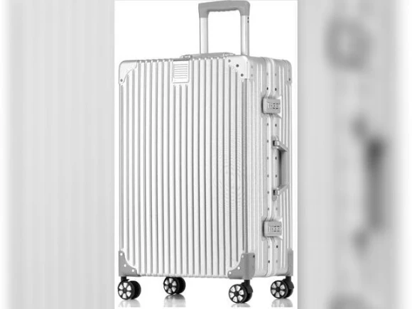 Hard Shell Checked Suitcase with Aluminum Frame — Smart Luggage, HotWay