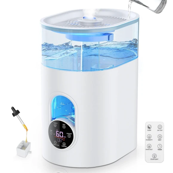 Quiet Top Fill Cool & Warm Mist Humidifier — Humidifier, GloryAir