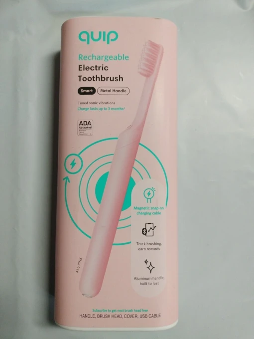 Rechargeable Smart Sonic Toothbrush for Adults — Electric Toothbrush, Quip