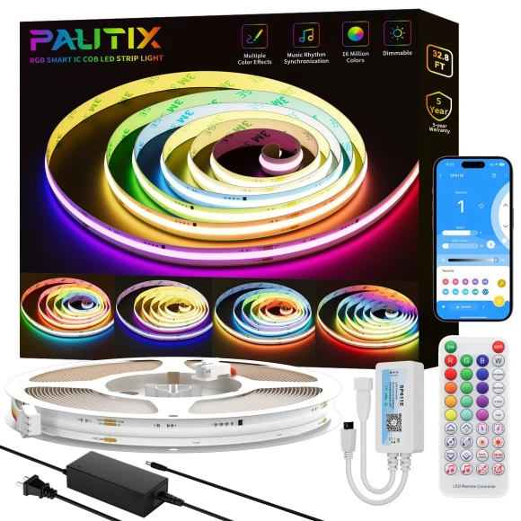 RGB Smart IC COB LED Strip Light — LED Strip Lights, PAUTIX