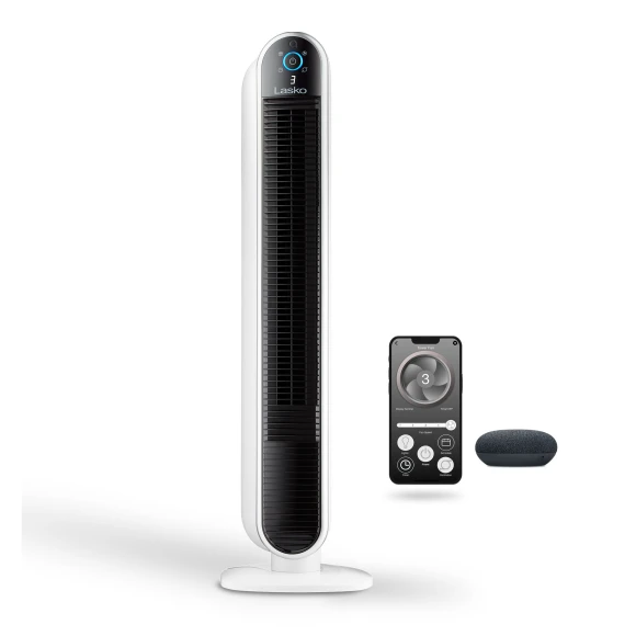 Smart Oscillating Tower Fan — Smart Fan, Lasko