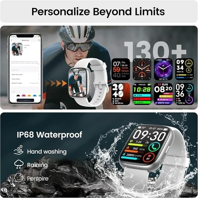 Smart Watch with Alexa Built-in, HD Touchscreen Fitness Tracker with Bluetooth Calling, Heart Rate/Sleep Monitor, 120+... — Smart Watch, Cillso