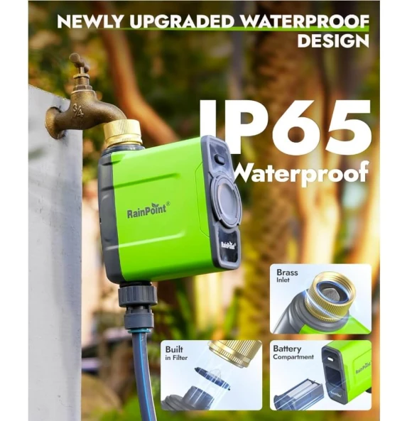 WiFi Water Timer for Garden Hose — Irrigation System, RainPoint