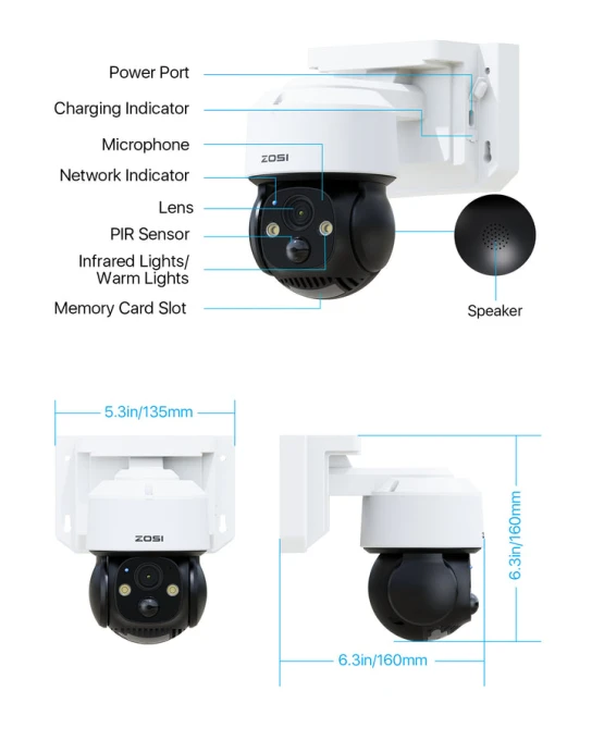 4MP Solar Security Camera — Security Camera, ZOSI