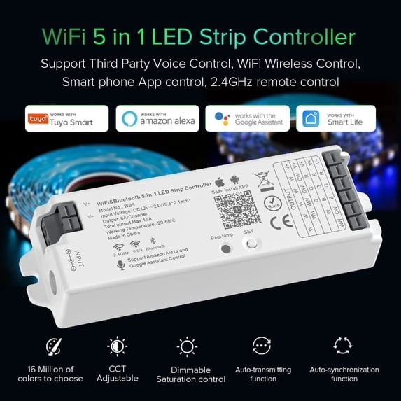 5-in-1 PWM LED Controller — LED Strip Lights, BTF-LIGHTING