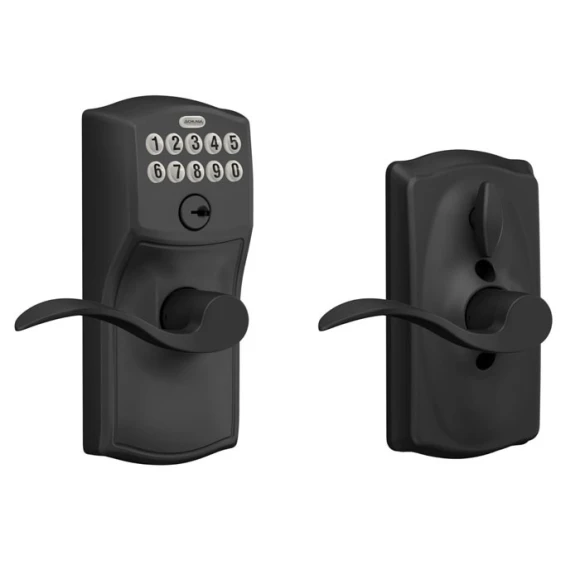 Camelot Keypad Lock with Lever Handle — Smart Lock, SCHLAGE