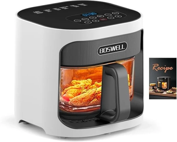 Glass Air Fryer with Transparent Fry Bowl — Air Fryer, BOSWELL