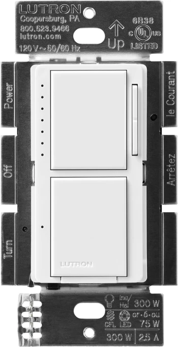 LED+ Dual Dimmer and Switch — Smart Switch, Lutron