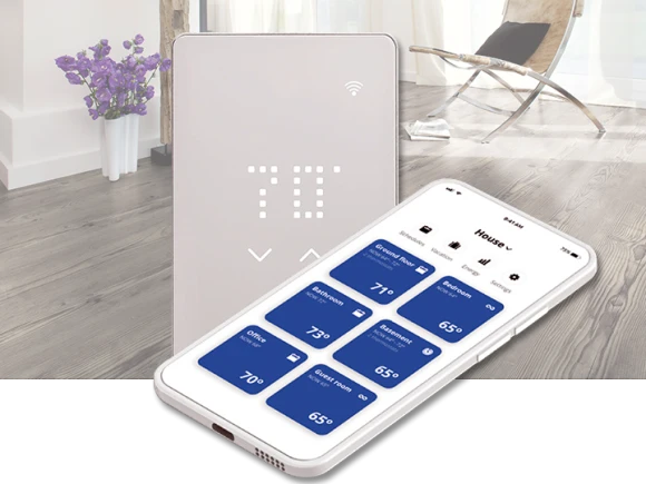 LED Smart Heated Floor Thermostat - WiFi & Touchscreen - 120/240V - Programmable with Voice Control - UWG5-4999 with... — Smart Thermostat, Warming Systems