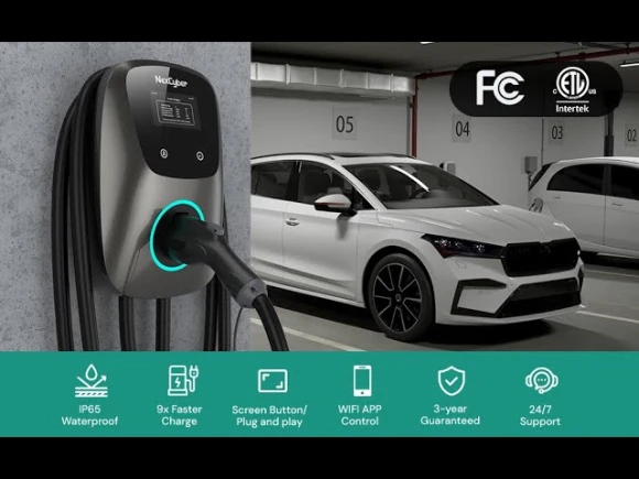 Level 2 EV Charger with WiFi & Plug-Play, 48A — EV Charger, NexCyber