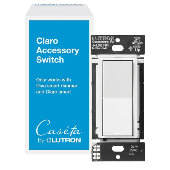 Smart Claro Accessory Switch for 3-Way — Smart Switch, Lutron