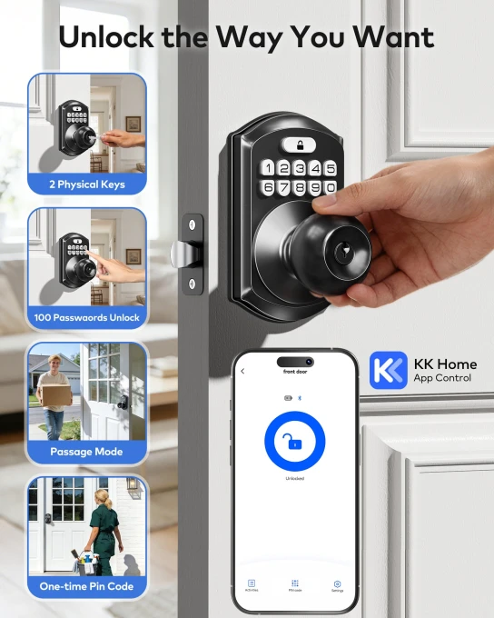 Smart Door Knob with Keypad — Smart Lock, TEEHO