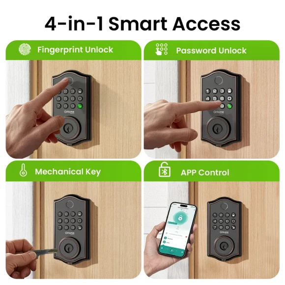 Smart Fingerprint Door Lock — Smart Lock, GHome Smart