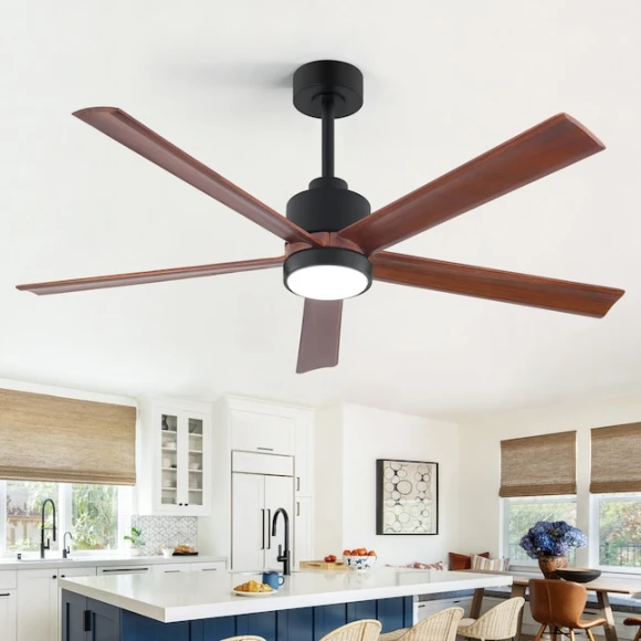 Smart Flush Mount Ceiling Fan with Lights and Remote — Smart Fan, GentleBreeze Store
