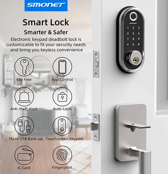 Smart Front Door Lock Set — Smart Lock, SMONET