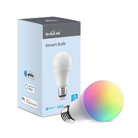 Smart Wi-Fi Bulb, RGB Multicolor Changing Dimmable LED Light — Smart Light Bulb, Broadlink