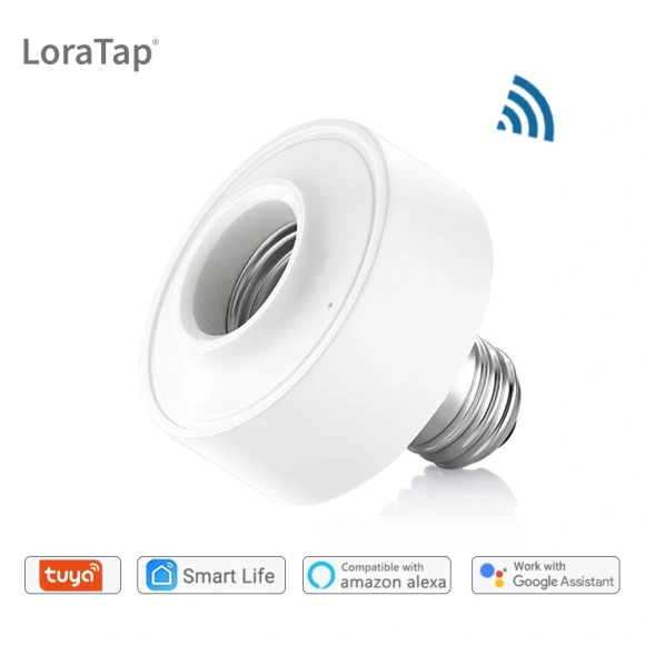 Smart Wi-Fi LED Light Bulb Socket Adapter E26 Lamp Holder with Timer — Smart Light Bulb, LoraTap