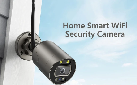 Smoke & Gas Detection Home Security Camera with Sound Alarm & Real Time Alert — Security Camera, EVERSECU