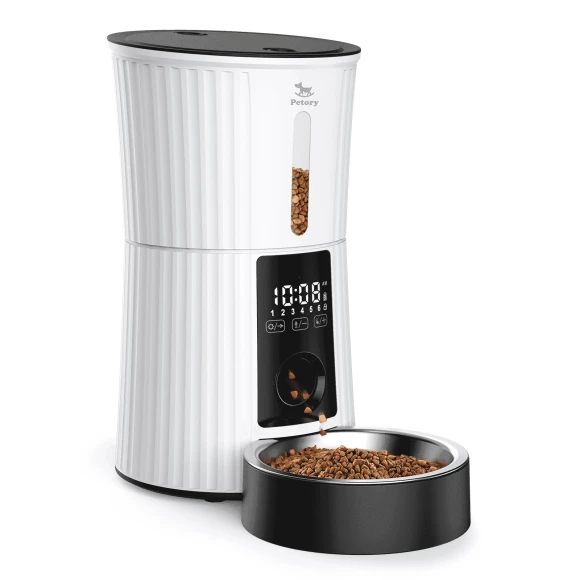 Timed Automatic Dry Food Dispenser — Automatic Pet Feeder, Petory