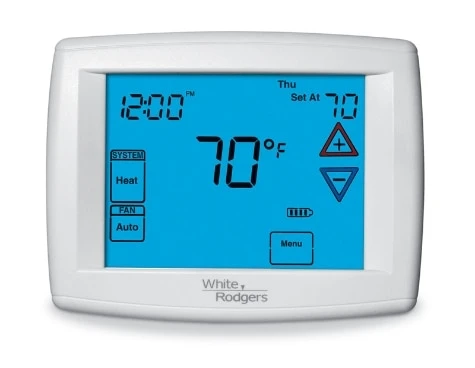 Touchscreen 7-Day Programmable Thermostat — Smart Thermostat, White-Rodgers