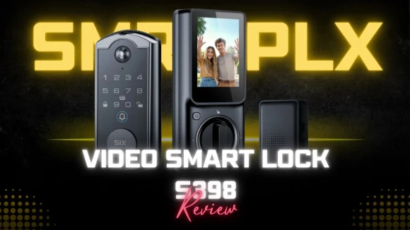 Video Smart Lock S398, 4-in-1 Camera + Video Doorbell + Fingerprint Keyless Door Lock + Indoor Display Monitor — Smart Lock, SMRTIPLX
