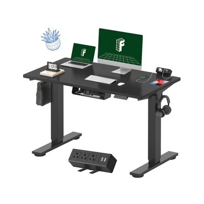Whole-Piece Standing Desk with Clamp Power Strip, 48x24" — Standing Desk, FLEXISPOT