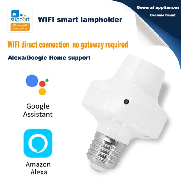 WiFi Light Bulb Socket Adapter E26 — Smart Light Bulb, QIACHIP