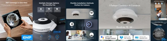 WiFi Security Fisheye Camera — Security Camera, Reolink