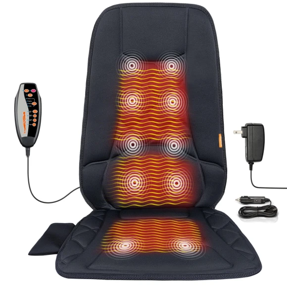 10 Vibration Motors Massage Seat Cushion with Heat — Massage Chairs, CARSHION