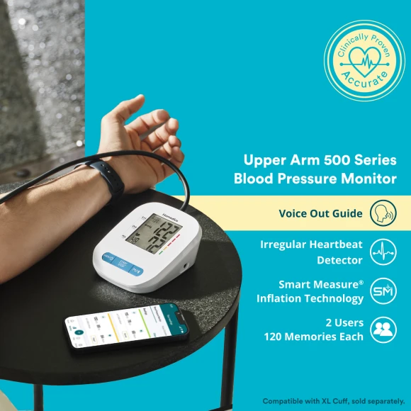 500 Series Bluetooth Upper Arm Blood Pressure Monitor — Blood Pressure Monitor, Homedics