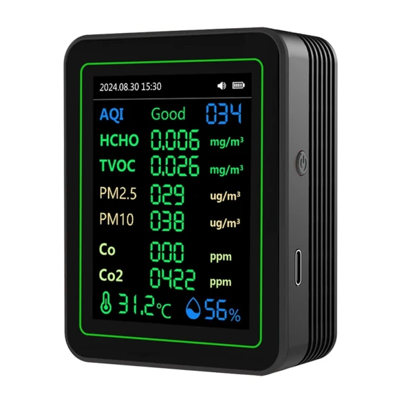 Air Quality Detector PM2.5 Meter PM10 Monitor CO2 Tester — Air Quality Monitor, LiebeWH