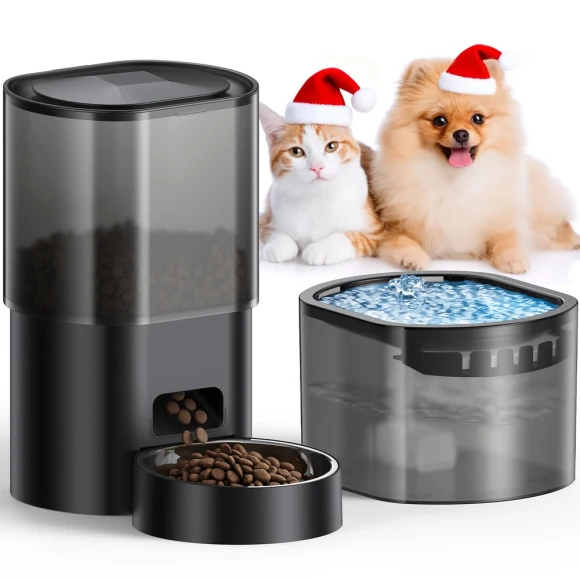 Automatic Cat Feeder and Water Fountain 2-in-1 — Automatic Pet Feeder, Evoliq