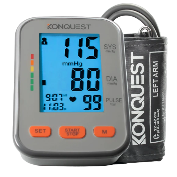 Automatic Upper Arm Digital Blood Pressure Monitor with Large Cuff — Blood Pressure Monitor, Konquest