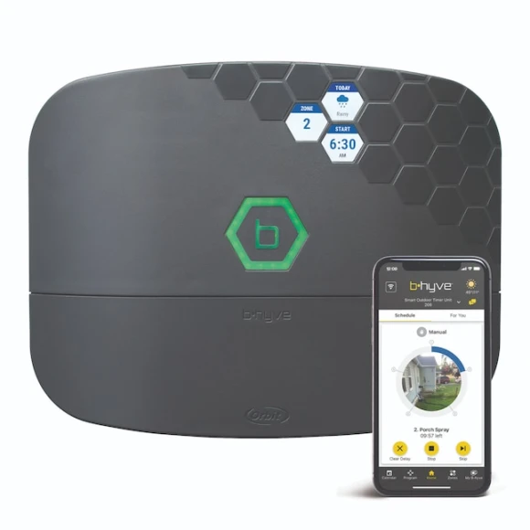 B-hyve XR Smart 8-Zone Indoor/Outdoor Sprinkler Controller with Rain and Freeze Sensor — Irrigation System, Orbit