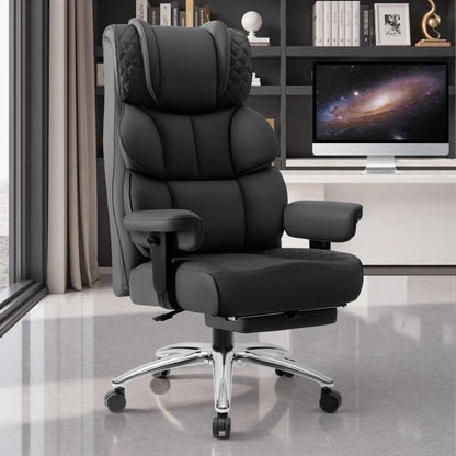 Big and Tall Leather Gaming Chair with Footrest — Smart Chairs, BestGlory