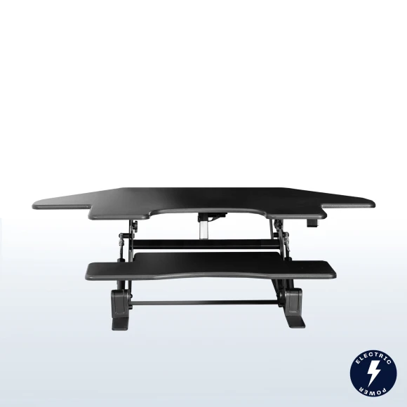 Corner Electric Height Adjustable Cubicle Standing Desk Converter — Standing Desk, VIVO