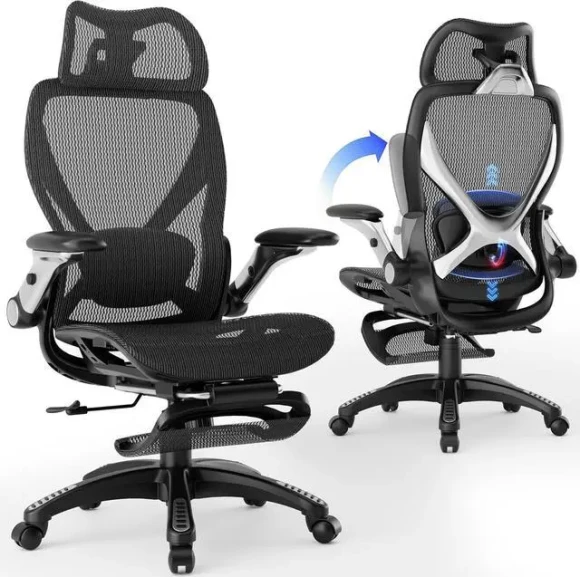 Ergonomic Office Chair with Footrest — Smart Chairs, ELABEST