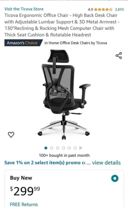 Ergonomic Office Chair — Smart Chairs, Ticova