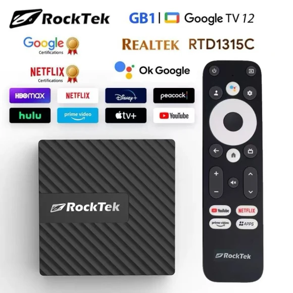 GB1 Android TV Box — Smart TV, RockTek