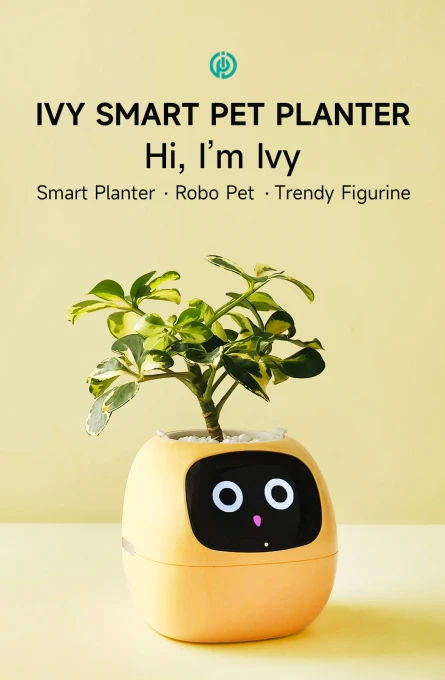 Ivy Interactive AI Desk Companion — Robot Pet, PLANTSIO