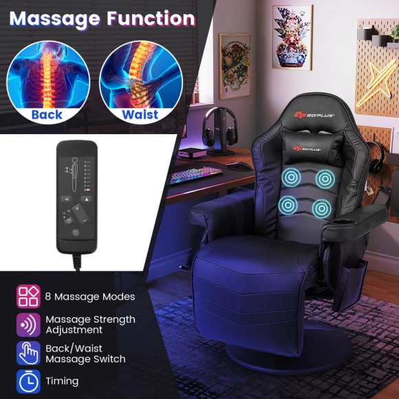 Massage Gaming Recliner Chair — Massage Chairs, Goplus
