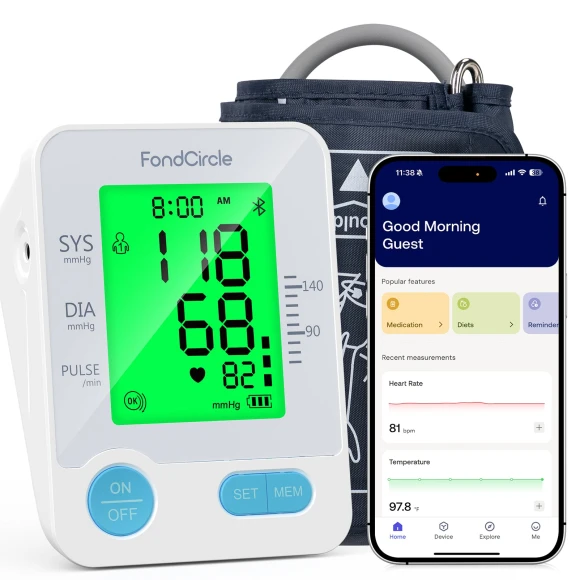 Upper Arm Blood Pressure Monitor — Blood Pressure Monitor, FondCircle