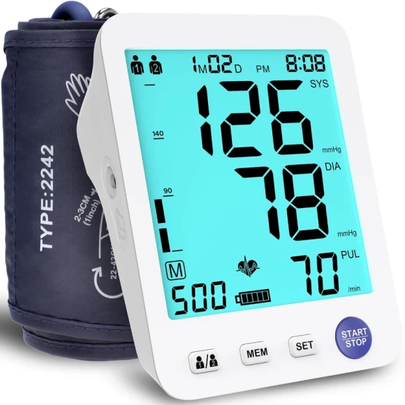 Upper Arm Electronic Blood Pressure Monitor with 3 Size Cuffs — Blood Pressure Monitor, Visit the ADKING Store